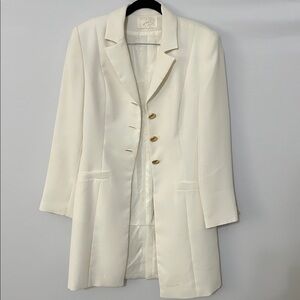 Cache Cream Blazer with Gold Buttons